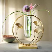 Dekorativní kovová váza Ginkgo