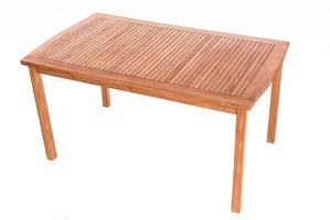 DEOKORK Zahradní pevný stůl obdelník HARMONY 150x90 cm (teak)