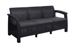 DEOKORK Zahradní ratanová pohovka CORFU LOVE SEAT MAX (antracit)