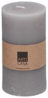 EDCO Sloupová svíčka Arti Casa, světle šedá, 7 x 13 cm
