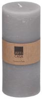 EDCO Sloupová svíčka Arti Casa, světle šedá, 7 x 16 cm