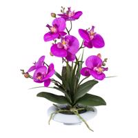 Gasper Umělá orchidej v keramickém květináči, 41 cm, fialová