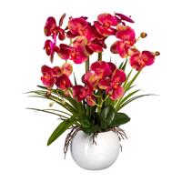 Gasper Umělá orchidej v keramickém květináči, růžová, 58 cm