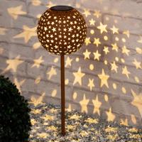Haushalt international Solární kovový zápich Koule s hvězdami