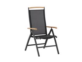 Panama polohovatelná židle černá/teak
