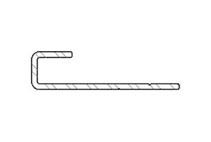 Počáteční a koncový profil 2761, 8x30x3000 mm, TWINSON O-WALL