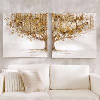 SCHNEIDER Dvoudílný obraz Mystický zlatý strom s 3D prvky