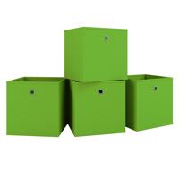 VCM Skládací úložná krabice Boxas, 4 ks, zelená