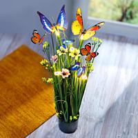 Weltbild LED dekorace umělá květina s motýly